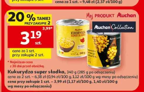 Kukurydza super słodka Auchan +1 wariant