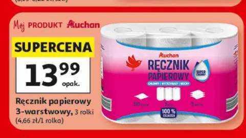 Ręcznik papierowy 3-warstwowy Auchan