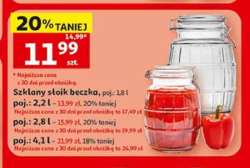 Szklany słoik beczka