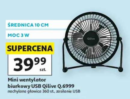 Mini wentylator biurkowy USB Qilive Q.6999