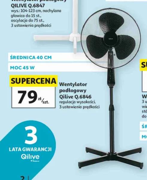 Wentylator podłogowy Qilive czarny