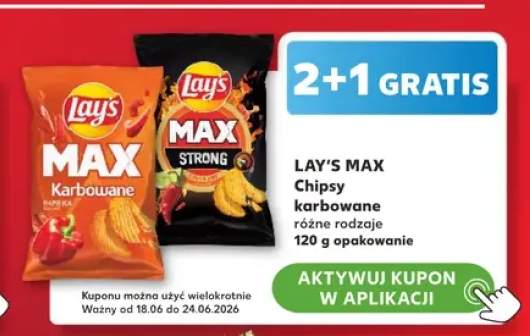 Chipsy karbowane Lay's Max Papryka +1 wariant