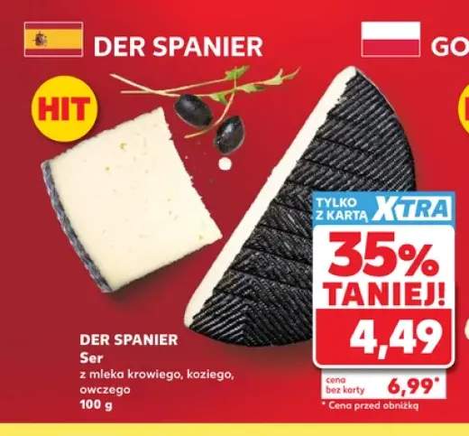 Ser z mleka krowiego, koziego, owczego Der Spanier
