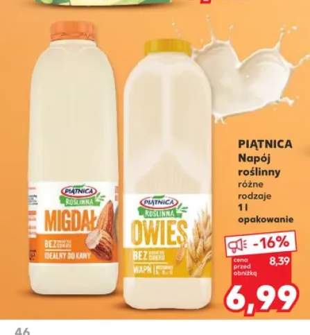 Napój roślinny migdałowy Piątnica +1 wariant