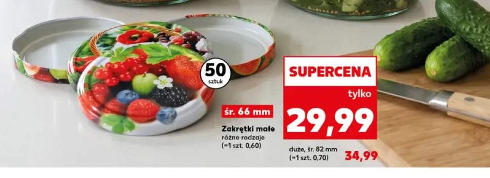 Zakrętki małe śr. 66 mm +1 wariant