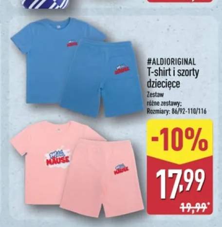 T-shirt i szorty dziecięce ALDIoriginal