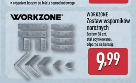 Zestaw wsporników narożnych Workzone 38-pak