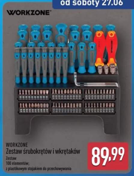 Zestaw śrubokrętów i wkrętaków Workzone