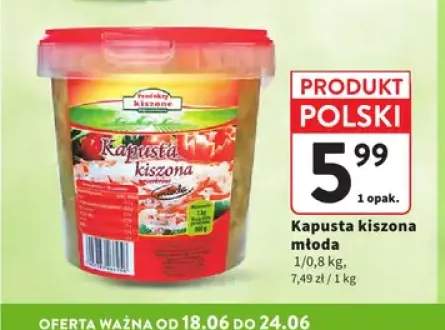 Kapusta kiszona młoda