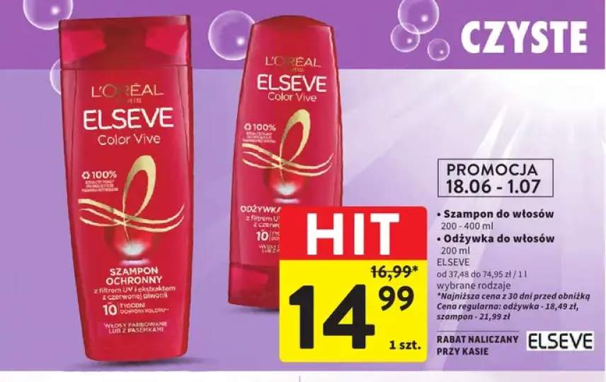 Szampon do włosów Elseve Color Vive +1 wariant