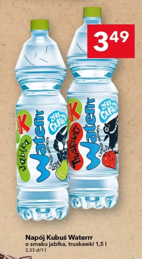 Napój Kubuś Waterrr o smaku jabłka +1 wariant