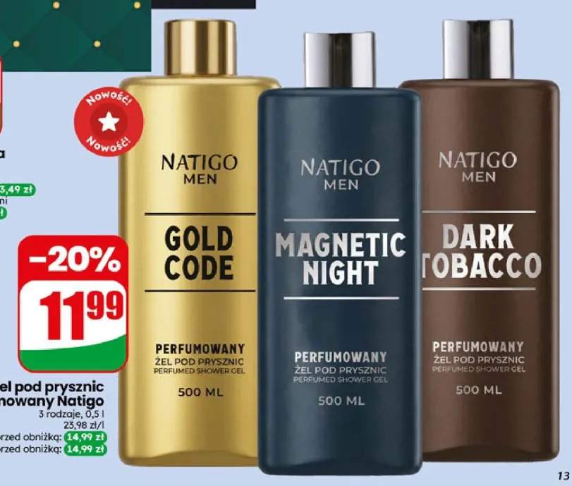 Żel pod prysznic męski perfumowany Natigo Gold Code +2 warianty