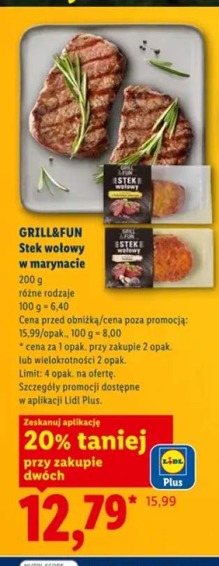 Stek wołowy w marynacie GRILL&FUN