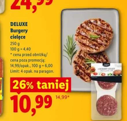 Burgery cielęce Deluxe