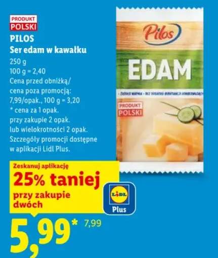 Ser edam w kawałku Pilos