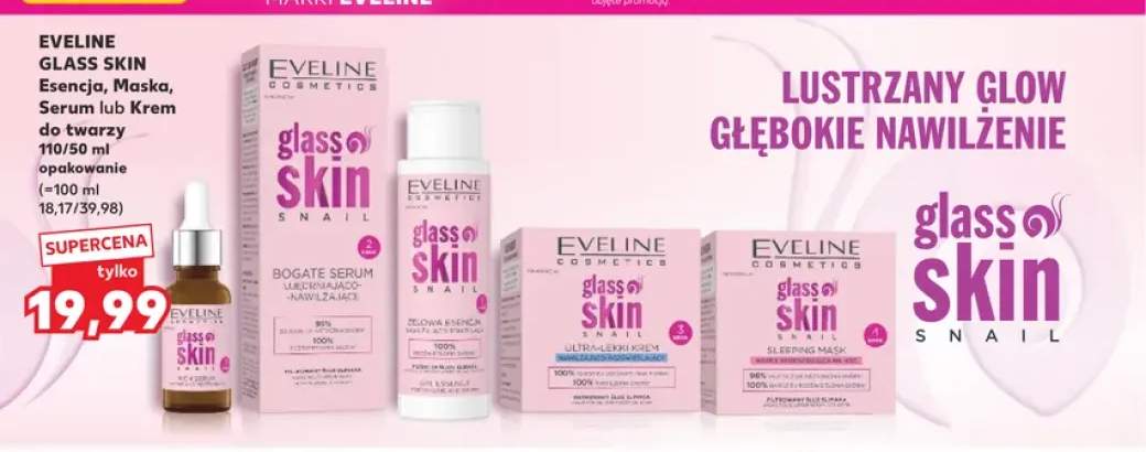 Esencja do twarzy Eveline Glass Skin +3 warianty