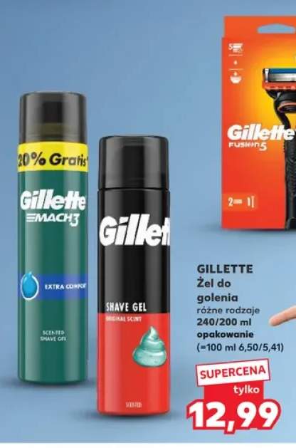 Żel do golenia Gillette Mach3 Extra Comfort +1 wariant
