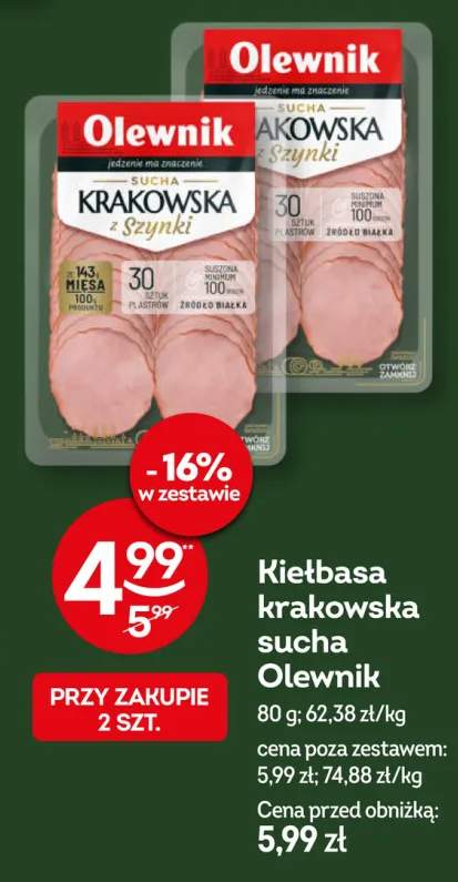 Kiełbasa krakowska sucha Olewnik