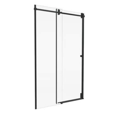 Drzwi prysznicowe przesuwne Titanium czarne 100x200 cm Durasan
