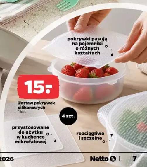 Zestaw pokrywek silikonowych 4-pak