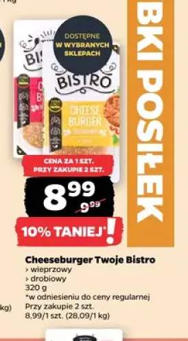 Cheeseburger wieprzowy Twoje Bistro +1 wariant