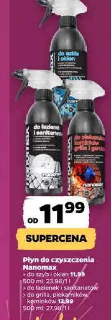 Płyn do czyszczenia do szyb i okien Nanomax +2 warianty