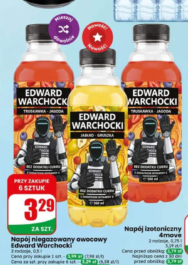 Napój niegazowany owocowy Edward Warchocki Truskawka-Jagoda +1 wariant