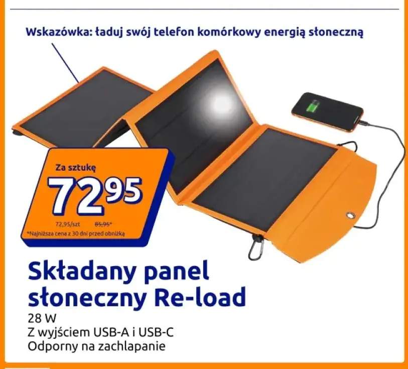 Składany panel słoneczny Re-load