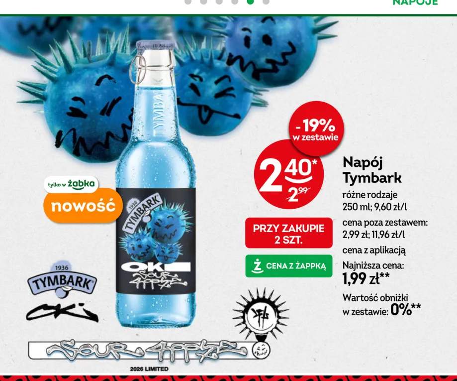 Napój Tymbark OK Sour Appz