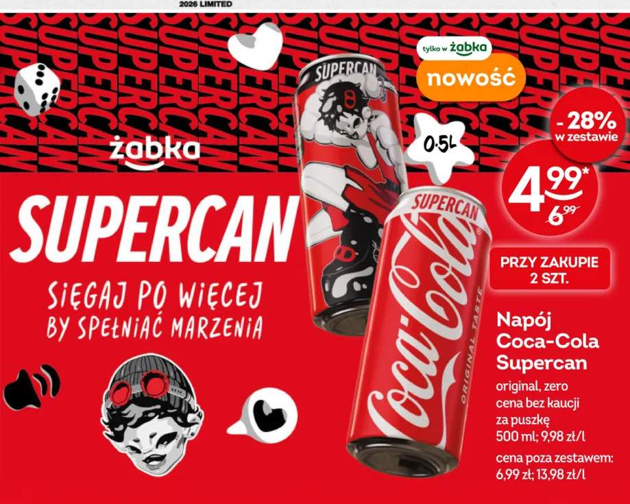 Napój Coca-Cola Original Taste Supercan +1 wariant