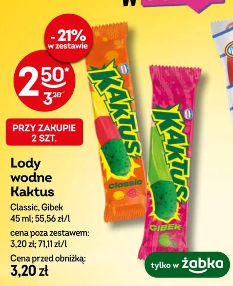 Lody wodne Kaktus Classic +1 wariant