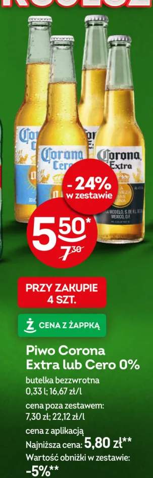 Piwo Corona Extra +1 wariant