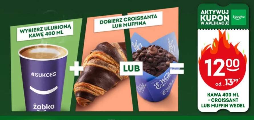 Zestaw Kawa Żabka 400 ml i Croissant +1 wariant