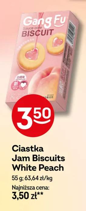 Ciastka Jam Biscuits White Peach Gang Fu