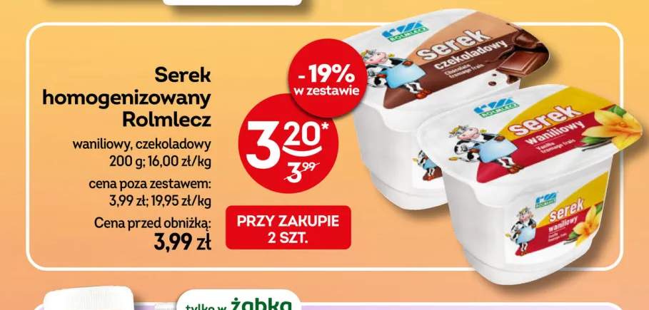 Serek homogenizowany Rolmlecz waniliowy +1 wariant