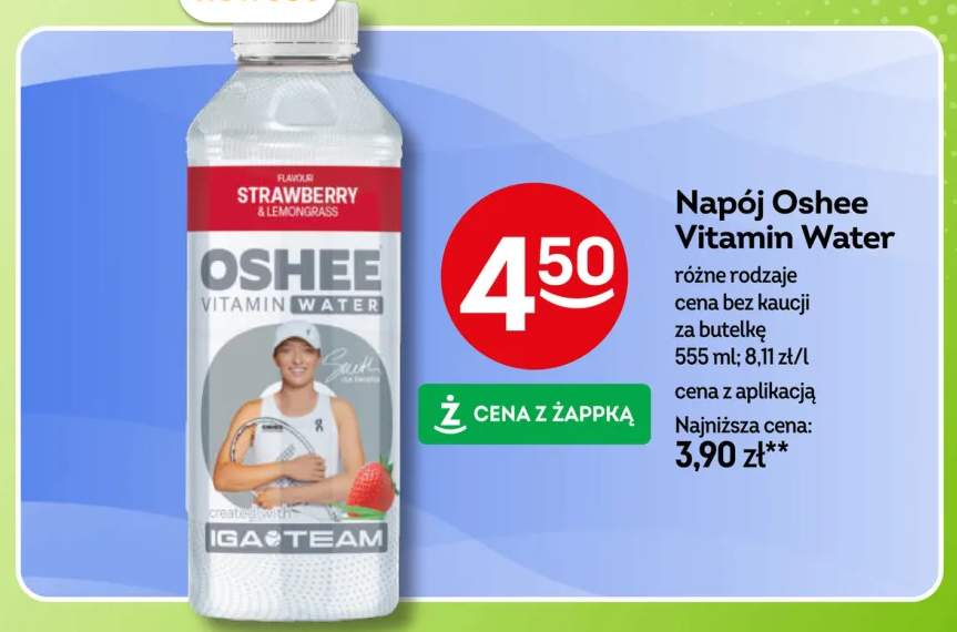 Napój Oshee Vitamin Water Strawberry & Lemongrass
