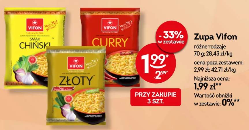 Zupa błyskawiczna Vifon Smak Chiński +2 warianty