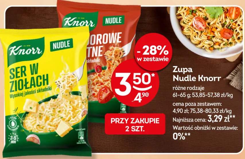 Zupa Nudle Knorr Ser w ziołach +1 wariant