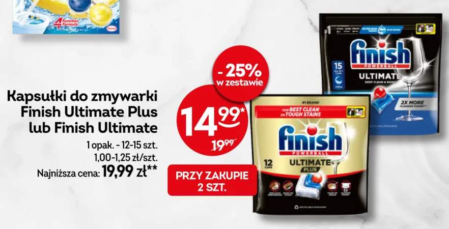 Kapsułki do zmywarki Finish Ultimate Plus +1 wariant
