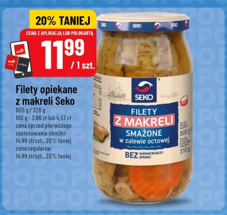 Filety opiekane z makreli Seko