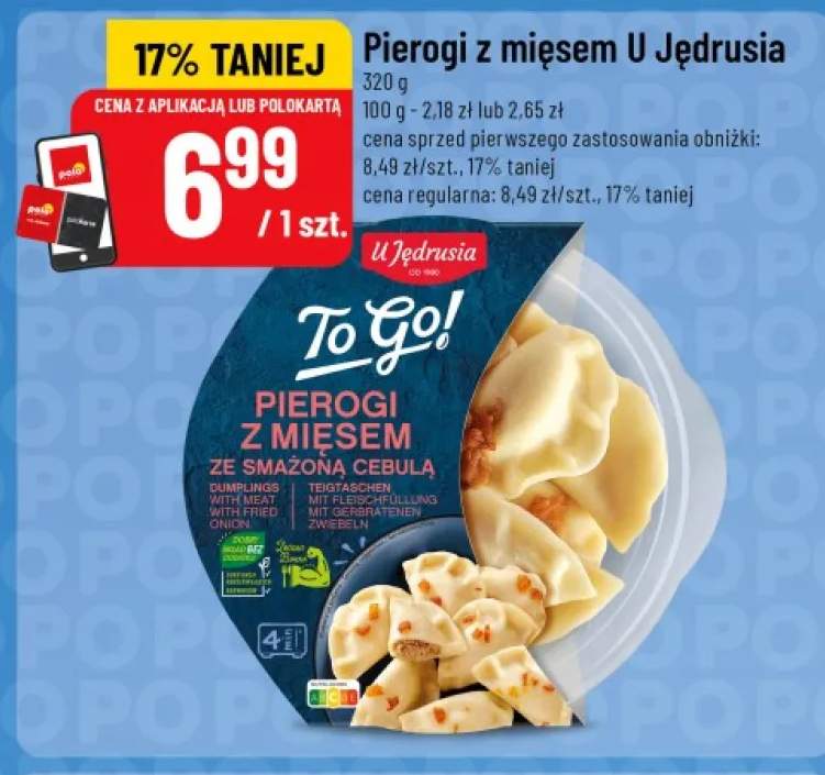 Pierogi z mięsem ze smażoną cebulą U Jędrusia