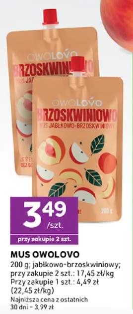 Mus jabłkowo-brzoskwiniowy Owolovo