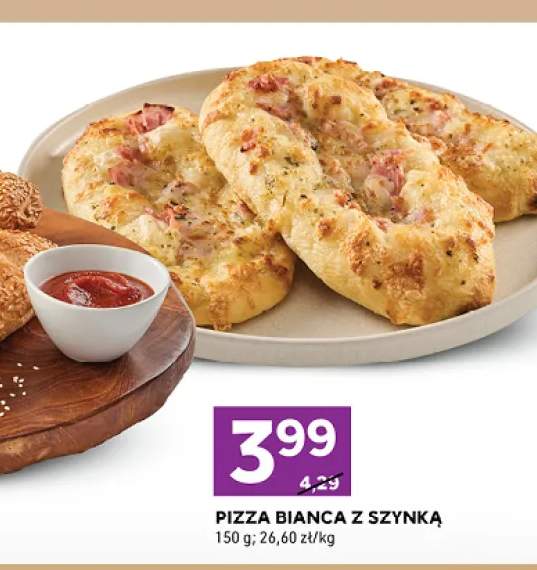 Pizza bianca z szynką