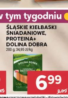 Śląskie kiełbaski śniadaniowe Proteina+ Dolina Dobra