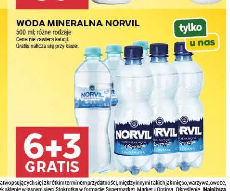 Woda mineralna niegazowana Norvil +2 warianty