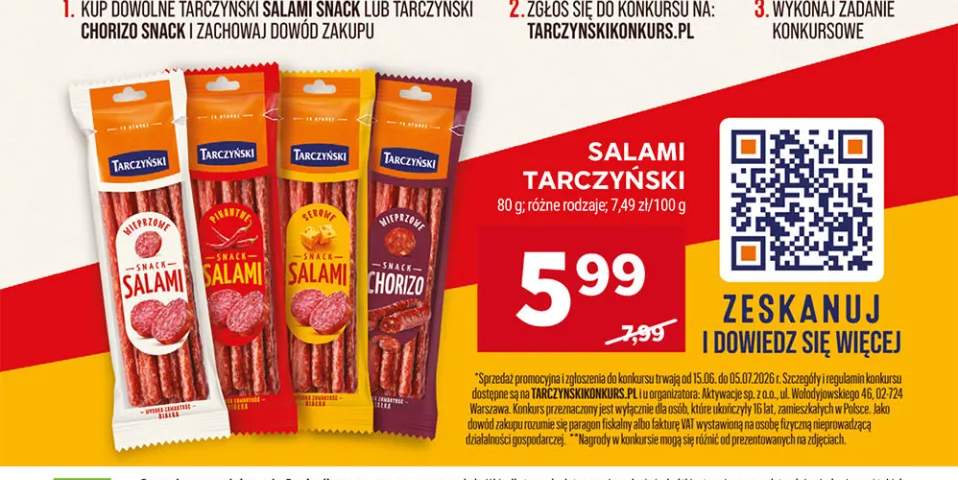 Salami Snack Pikantne Tarczyński +3 warianty