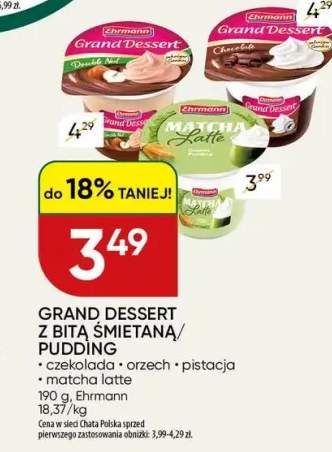 Deser Grand Dessert czekolada Ehrmann +3 warianty