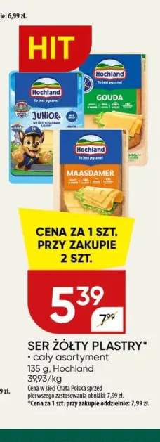 Ser żółty plastry Hochland