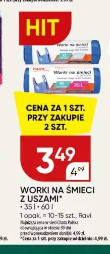 Worki na śmieci z uszami Ravi 35 l +1 wariant