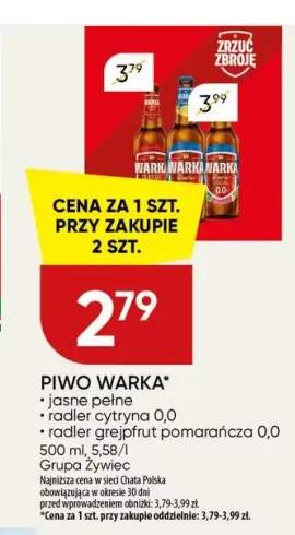 Piwo Warka Jasne Pełne +2 warianty